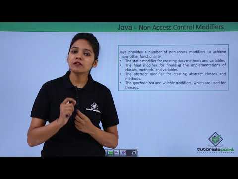 Non Access Modifiers In Java