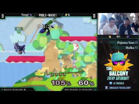 Melee @ the Balcony 80 - Pools ft. Yung! (Falco) VS K (Fox)