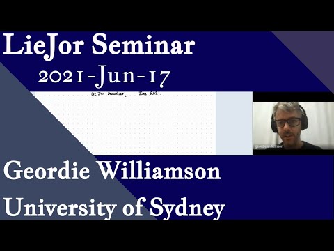 60. Geordie Williamson: Spectra in representation theory - LieJor 17-Jun-2021