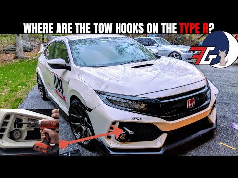 Civic Type R (FK8) Front and Rear Tow hook Install | How To Install USR Front Tow Hook