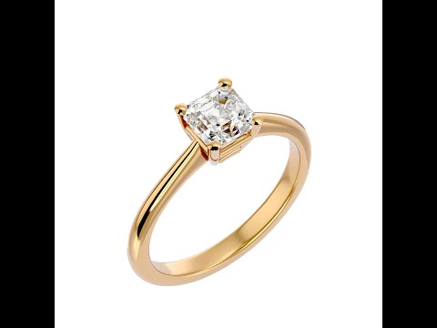 Inel de Logodna Cushion Aur Roz 18k Diamante Naturale - Cristina