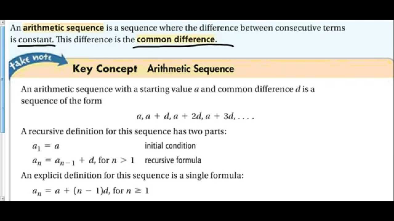 9-2 Arithmetic Sequences