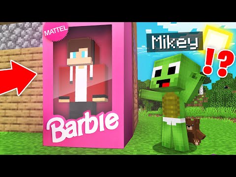 JJ TURNED INTO A BARBIE AND Trolled A Mikey In Minecraft - Minecraft Challenge - Maizen Mizen Parody