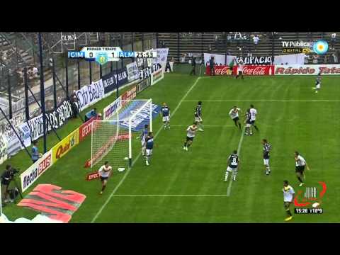 GOL DE ACOSTA - GIMNASIA LA PLATA 0 ALMIRANTE BROWN 2 - FECHA 9 B NACIONAL (08 10 2012)