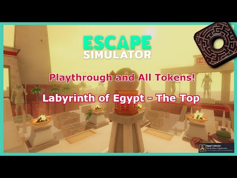 Escape Simulator- The Top Playthrough and All Tokens | Labyrinth of Egypt 5/5 | No commentary
