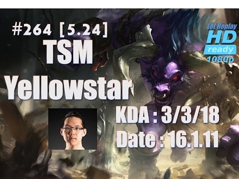 16.1.11 LCS NA TSM Yellowstar Bot Lane Support Alistar(vs Bard) Solo Q[1080p]#264