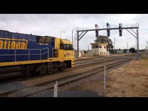 Junee Trains NR21, AN8 & 9309 with 3PW4