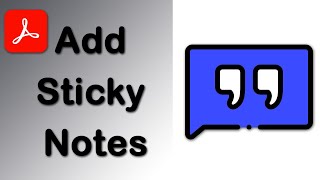 How to add sticky notes to pdf with Adobe Acrobat Pro DC