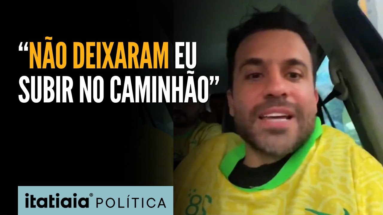 PABLO MARÇAL VAI EM ATO DE BOLSONARO E DIZ QUE NÃO PODE SUBIR EM CAMINHÃO
