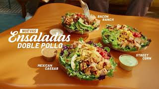 El Pollo Loco Nuevas Ensaladas Doble Pollo: Mexican Caesar, Street Corn & Bacon Ranch (2026)