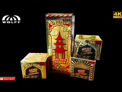 Wolff Vuurwerk - Golden Tower (Neuheit 2025) Top Batterie-Set!