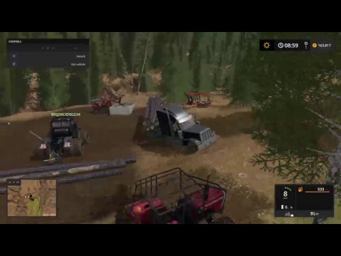 Logging on smokey mountain Farming sim 17 first day (36 out 50.  50 subcribers is the goal)