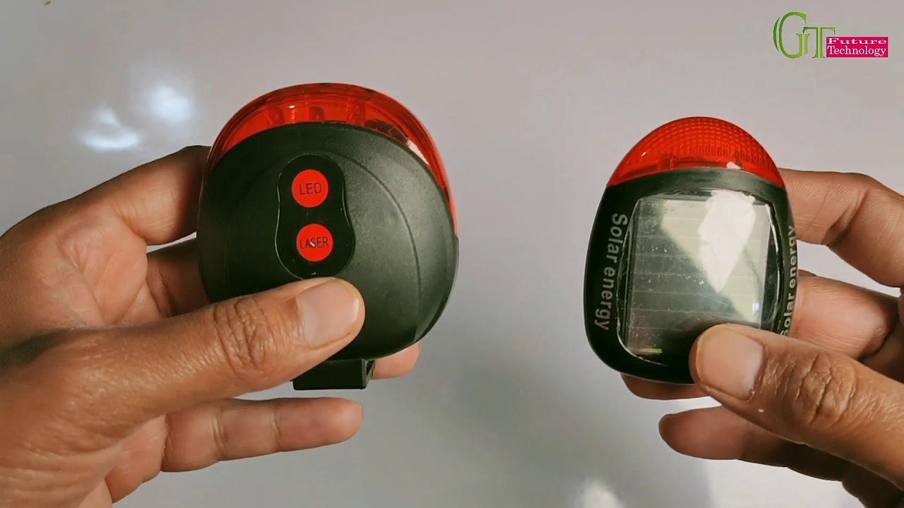laser led tail light vs solar led tail light for bikes & bicycles review in hindi