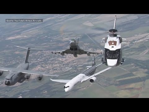 Maneuver: Spectacular formation flight by Airbus