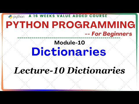 Python Programming For Beginners Module 10 Dictionaries In Python