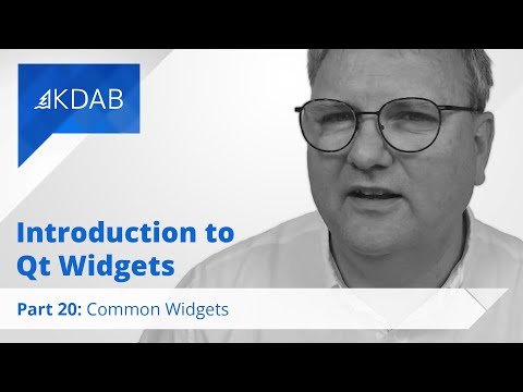 Introduction to Qt Widgets (Part 20) - Common Widgets