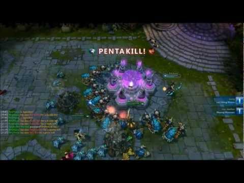 League of Legends: Ashe's Penta Kill( Vs Tutorial Bots)