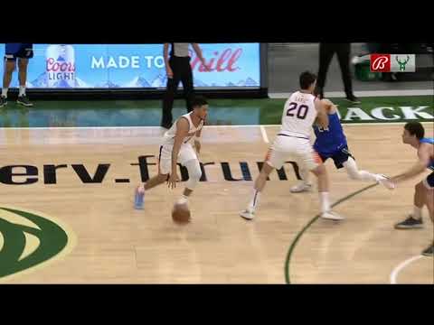 Pat Connaughton flops all the way to the stands...