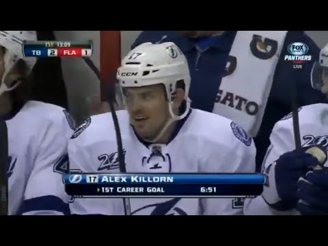 Alex Killorn scores his 1st career NHL goal | February 16, 2013 | Lightning @ Panthers