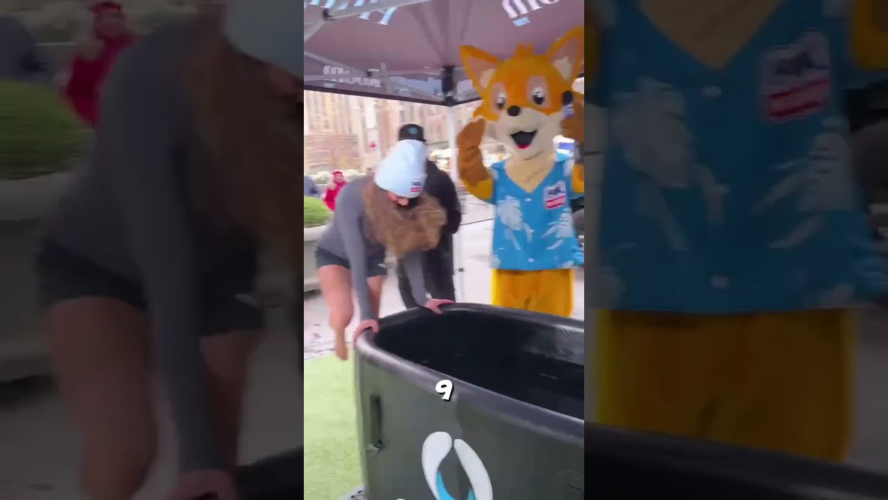FOX Weather's Bayne Froney nails the cold plunge challenge #foxweather #cold #coldplunge