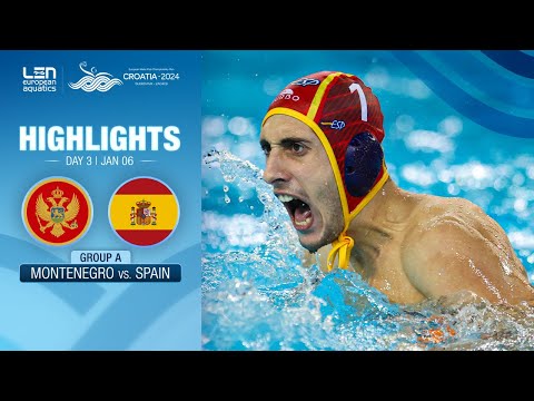 Montenegro vs. Spain Highlights | Group A | European Water Polo Championships 2024