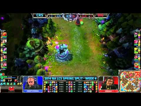 Highlights Curse vs Dignitas NA LCS Week 4 Season 4 Spring Split 2014 CRS vs DIG S4 W4 D1