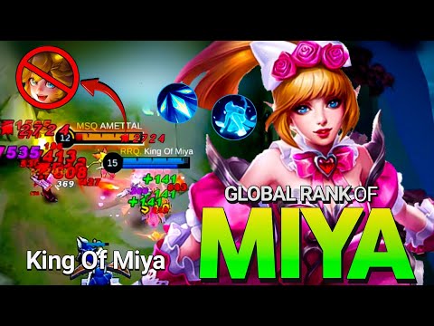 Here Joy Come Closer! Deadly Miya Insane Burst Damage Global Rank Miya King Of Miya - Mobile Legends