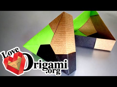 Triangle Origami Box - How to make an Origami Gift Box
