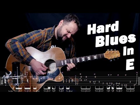 Acoustic Hard Blues in E on One Guitar (w/tabs)