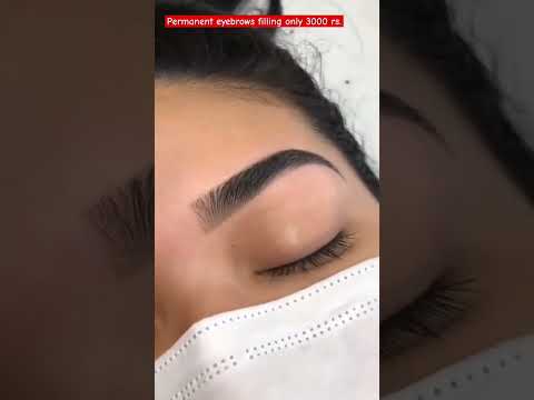 Permanent Eyebrows filling kaise kare 😍|| #shorts #permanenteyebrows #eyebrow #eyebrows