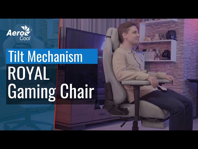 Cadeira para jogos Aerocool Royal AeroWeave com apoio para os pés cinza video