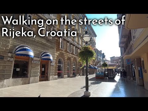 Walking on the streets of Rijeka, Croatia
