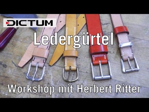 Ledergürtel mit Herbert Ritter - Handwerkskurs - Kursimpressionen aus der DICTUM-Kurswerkstatt