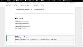 Video 6: Introduction markdown formatting- text color and font