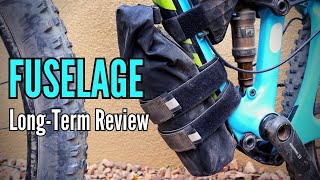 I like this downtube bag for full-sus bikepacking. Nuclear Sunrise Fuselage review.