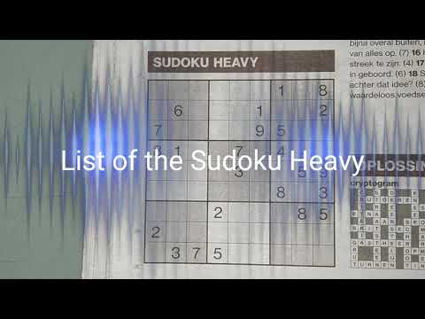 List of the Sudoku Heavy puzzle