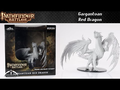 Pathfinder Battles Gargantuan Red Dragon Unboxing