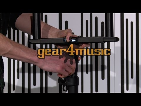 Adjustable Twin Speaker Crossbar Stand by Gear4music