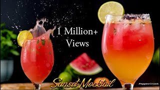 Sunset Mocktail | Watermelon-Orange | PepperCrush |