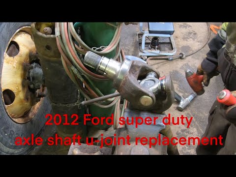ford super duty front passenger axle u-joint replacement