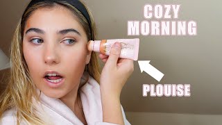 My Cozy Morning Using New Skincare & Makeup! | Rosie McClelland