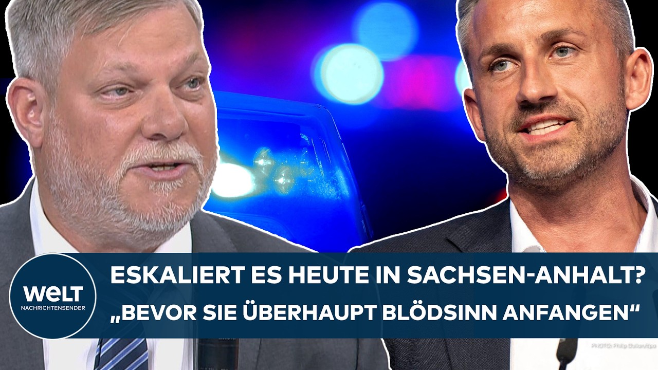 MAGDEBURG: Eskaliert es jetzt vor dem Landtag in Sachsen-Anhalt? "Bevor sie Blödsinn anfangen!"