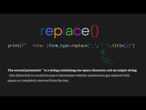 Learn About Replace In Python From Course I Built 2 Years Ago Pythonprogramming