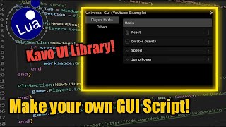 Kavo UI Library Tutorial 2024 (How to make a script with kavo)
