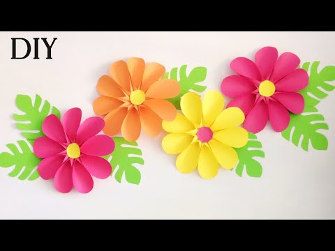 Beautiful Paper Flowers Wall Decoration Ideas