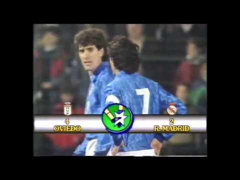 Real Oviedo 0 - Real Madrid 1 (Liga 1989-1990 Jornada 19) (13-01-1990) (Partido Completo)