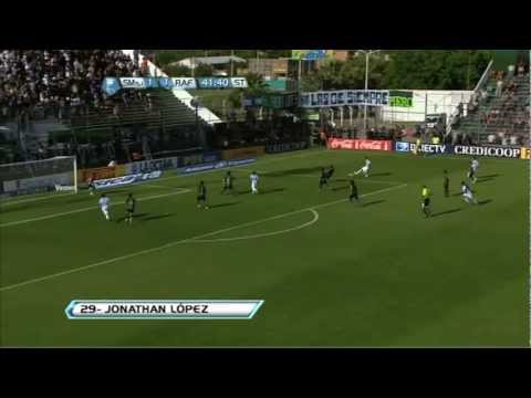 Gol de López. San Martín 1 - Rafaela 2. Torneo Inicial 2012. Fecha 12. Fútbol Para Todos