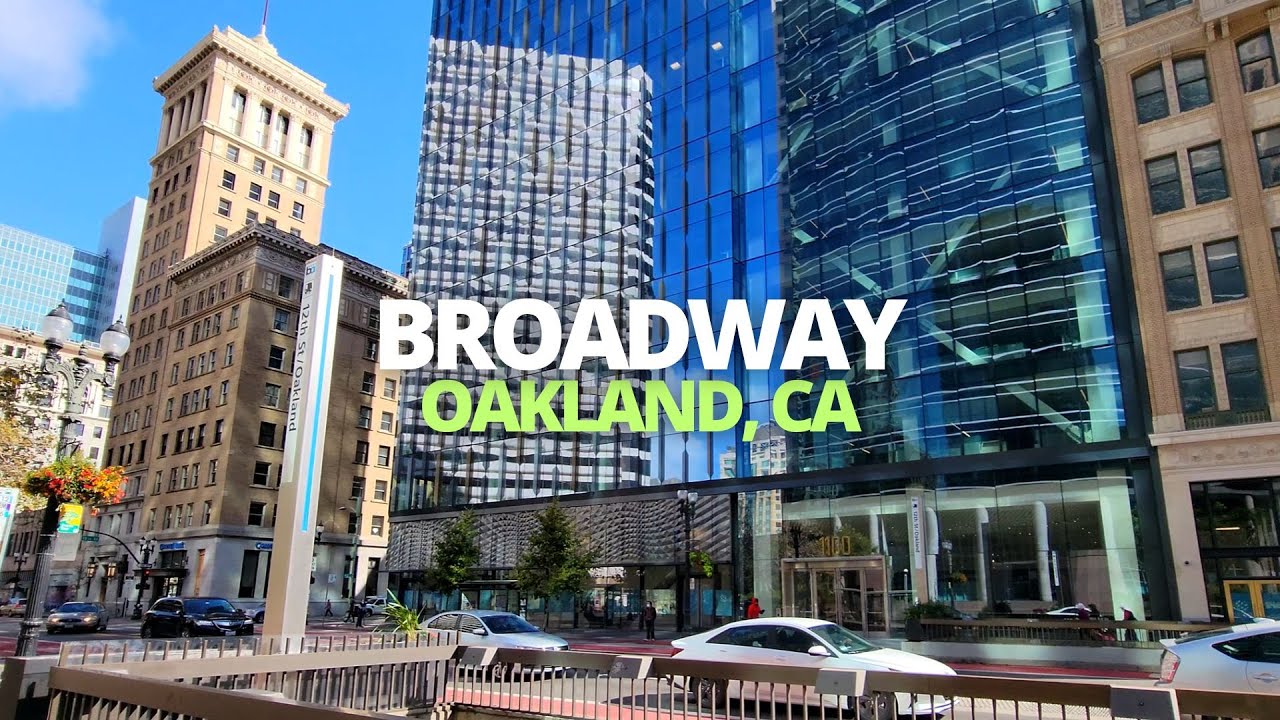 Immersive street-level walking tour through Oakland Broadway, United States, showcasing authentic urban landscapes, local architecture, and the vibrant atmosphere of the city's neighborhoods