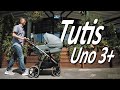 миниатюра 1 Видео о товаре Коляска 3 в 1 Tutis Uno 3+ Автокресло Tutis Elo i-Size (0-13 кг), Tiramissu (147)