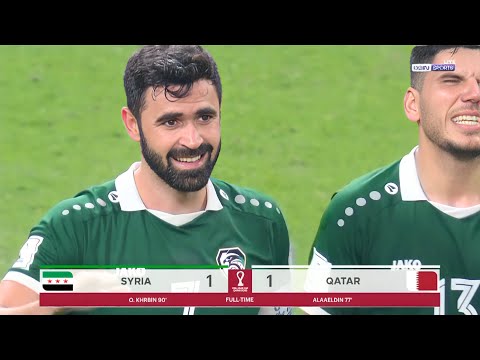 ملخص مباراة قطر و سوريا 1-1اليوم | اهداف مباراة قطر و سوريا | مباراة كل الجنون | كأس العرب